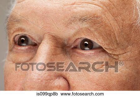 Stock Image - Senior man looking away. Fotosearch