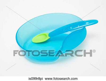 Baby's bowl and spoon View Large Photo Image Stock Image - Baby's bowl and spoon. Fotosearch