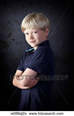 Boy with arms crossed View Large Photo Image Picture - Boy with arms crossed. Fotosearch