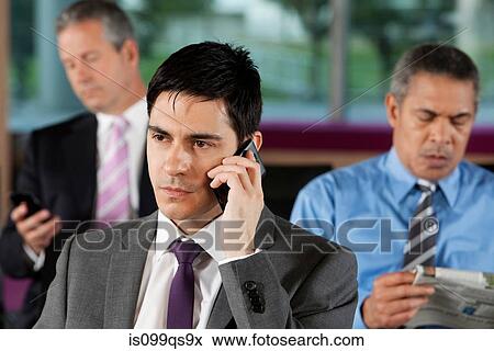 Stock Photo - Businessman on telephone call. Fotosearch