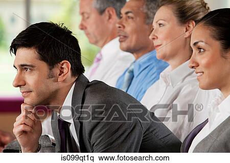 Businesspeople at presentation View Large Photo Image Stock Photography - Businesspeople at presentation. Fotosearch