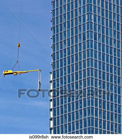 Stock Image - Construction of new European Monetary Bank, Frankfurt, Hesse, Germany. Fotosearch