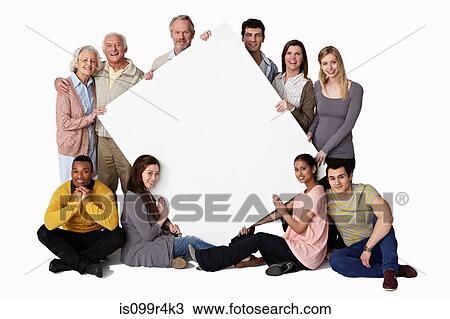 Group of people holding blank notice board View Large Photo Image Stock Image - Group of people holding blank notice board. Fotosearch