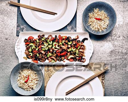 Korean cuttlefish meal View Large Photo Image Stock Photo - Korean cuttlefish meal. Fotosearch