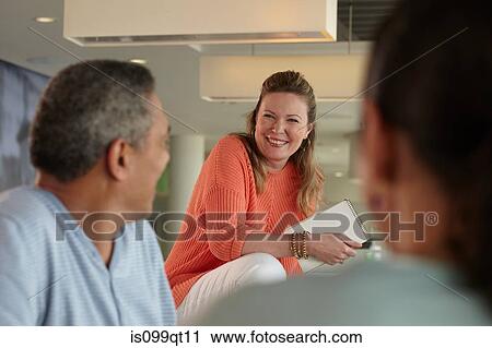Stock Image - Mature students in class. Fotosearch