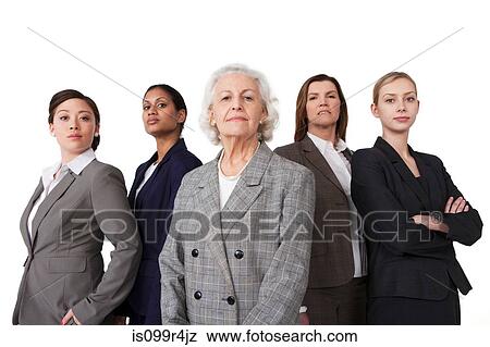 Stock Photo - Portrait of businesswomen. Fotosearch