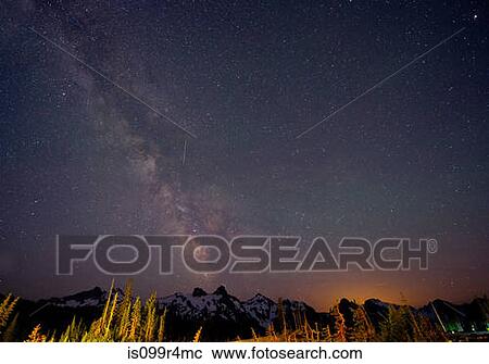 The Milky Way over The Cascades, Washington, USA View Large Photo Image Stock Image - The Milky Way over The Cascades, Washington, USA. Fotosearch