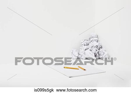 Broken pencil, notebook and crumpled paper View Large Photo Image Stock Image - Broken pencil, notebook and crumpled paper. Fotosearch