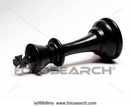 Stock Photograph - King chess piece, fallen. Fotosearch