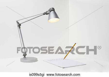 Lamp, pencil and paper View Large Photo Image Stock Image - Lamp, pencil and paper. Fotosearch