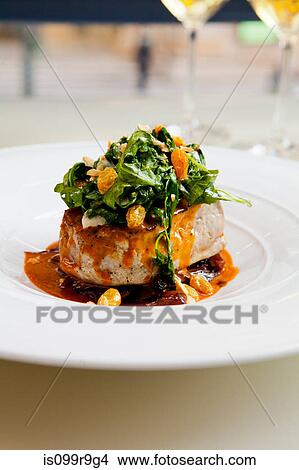 Picture - Pork loin dish. Fotosearch