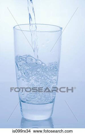 Picture - Pouring glass of water. Fotosearch