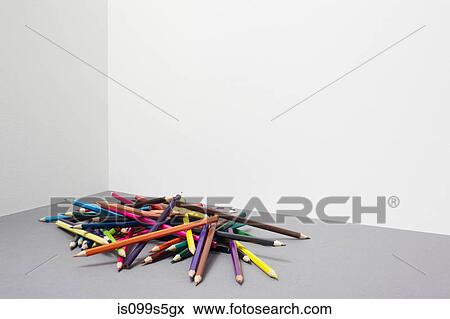 Stack of colouring pencils View Large Photo Image Stock Photo - Stack of colouring pencils. Fotosearch