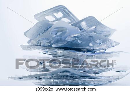 Stack of empty pill packets View Large Photo Image Picture - Stack of empty pill packets. Fotosearch