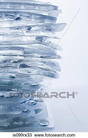 Stack of empty pill packets View Large Photo Image Stock Image - Stack of empty pill packets. Fotosearch