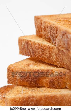 Stock Image - Stack of toast. Fotosearch