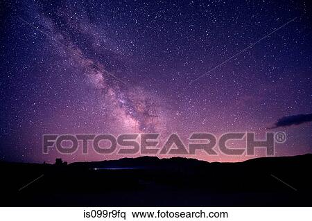Starry sky at night, mono lake, california, usa View Large Photo Image Stock Photography - Starry sky at night, mono lake, california, usa. Fotosearch