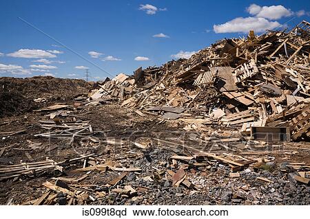 Pile of discarded wood at waste management site View Large Photo Image Stock Image - Pile of discarded wood at waste management site. Fotosearch