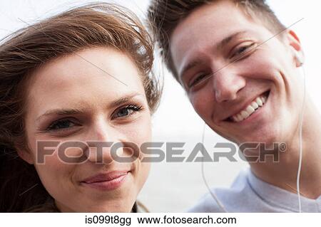 Portrait of a young couple View Large Photo Image Stock Image - Portrait of a young couple. Fotosearch