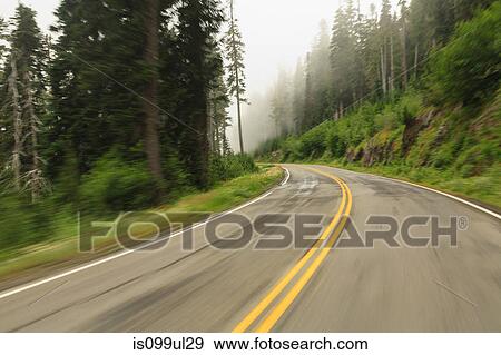 Stock Photo - Road to Paradise (Washington State Route 706), Mount Rainier National Park, Washington, USA. Fotosearch