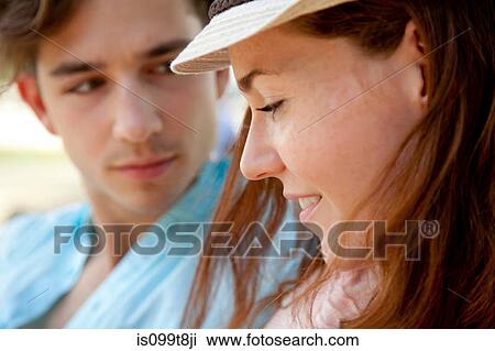 Stock Image - Young couple, close up. Fotosearch
