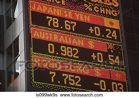 Currency exchange display View Large Photo Image Stock Photograph - Currency exchange display. Fotosearch