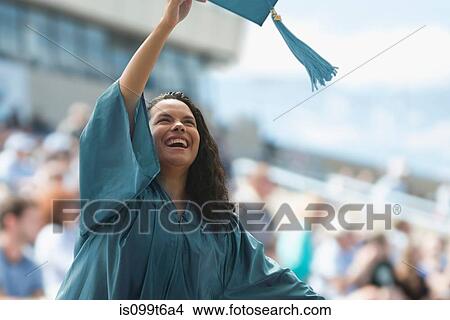 Picture - Happy female graduate. Fotosearch