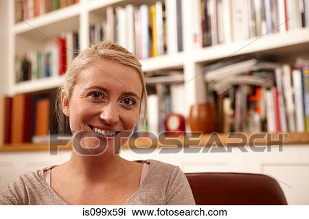 Portrait of woman smiling View Large Photo Image Stock Image - Portrait of woman smiling. Fotosearch