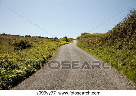 Rural road, Cornwall, England, United Kingdom View Large Photo Image Stock Photo - Rural road, Cornwall, England, United Kingdom. Fotosearch