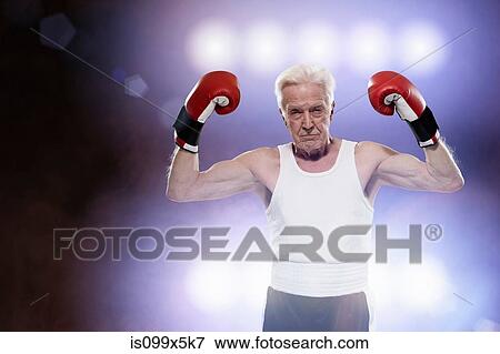 Senior male boxer, looking tough View Large Photo Image Stock Photo - Senior male boxer, looking tough. Fotosearch