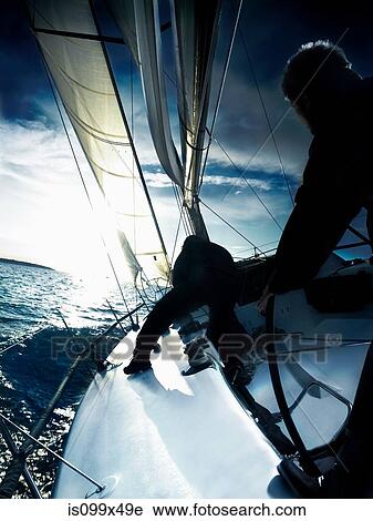 Two sailors on yacht View Large Photo Image Stock Image - Two sailors on yacht. Fotosearch