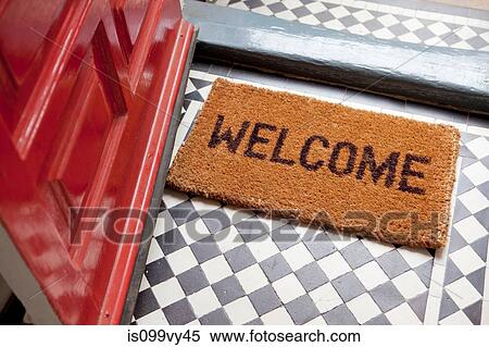 Stock Photography - Welcome mat. Fotosearch