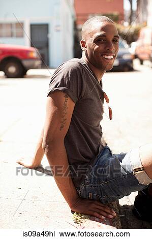 Close up of man's smiling face View Large Photo Image Stock Image - Close up of man's smiling face. Fotosearch