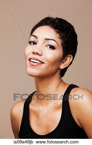 Close up of woman's smiling face View Large Photo Image Stock Image - Close up of woman's smiling face. Fotosearch