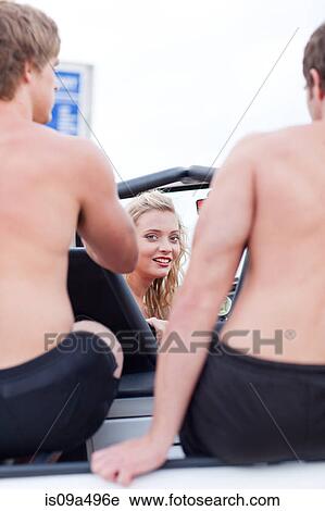Friends riding in jeep View Large Photo Image Stock Image - Friends riding in jeep. Fotosearch