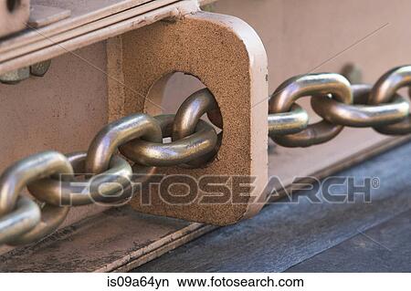 Picture - Close up of chains and metal. Fotosearch
