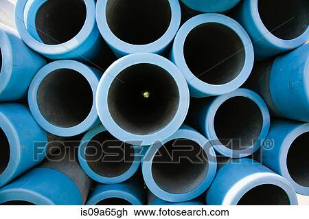 Stock Image - Close up of pipes at construction site. Fotosearch