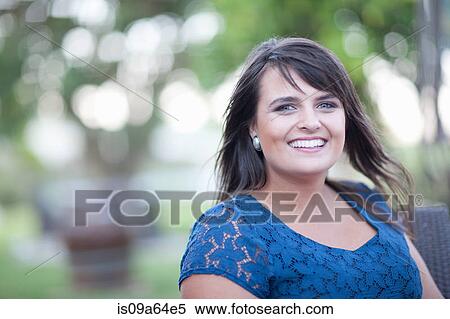 Close up of woman's smiling face View Large Photo Image Stock Photography - Close up of woman's smiling face. Fotosearch