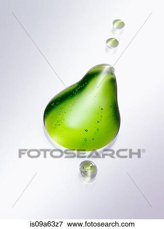 Stock Photo - Drop of green gel on counter. Fotosearch