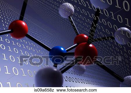 Illustration of molecules and binary View Large Photo Image Stock Photo - Illustration of molecules and binary. Fotosearch