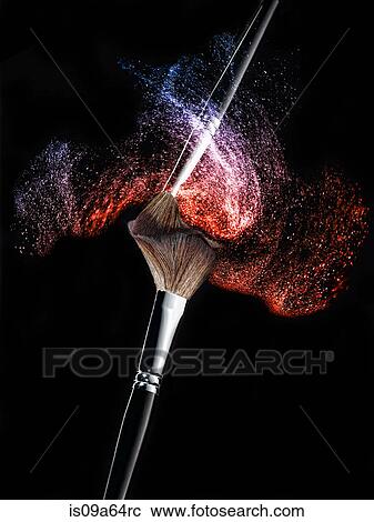 Make up brushes spilling powder View Large Photo Image Stock Image - Make up brushes spilling powder. Fotosearch