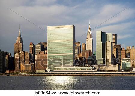 New York City skyline and water View Large Photo Image Stock Photo - New York City skyline and water. Fotosearch