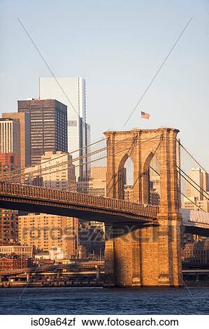 New York City skyscrapers and bridge View Large Photo Image Stock Image - New York City skyscrapers and bridge. Fotosearch