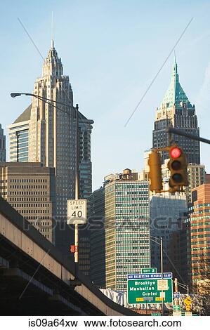 New York City skyscrapers and traffic View Large Photo Image Stock Photo - New York City skyscrapers and traffic. Fotosearch