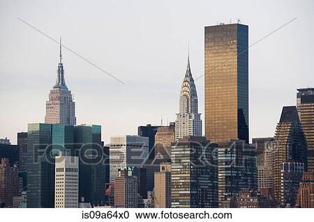 Stock Image - New York City skyscrapers. Fotosearch