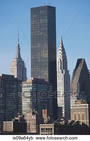Stock Image - New York City skyscrapers. Fotosearch