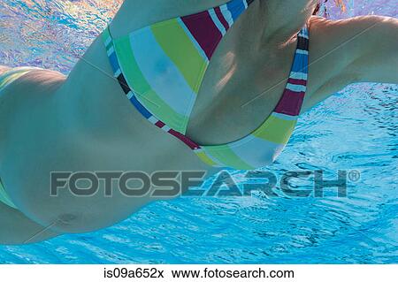 Pregnant woman swimming in pool View Large Photo Image Stock Photo - Pregnant woman swimming in pool. Fotosearch
