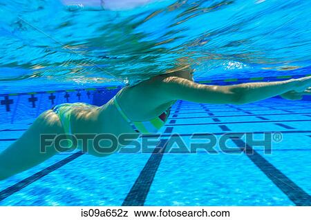 Pregnant woman swimming in pool View Large Photo Image Stock Photo - Pregnant woman swimming in pool. Fotosearch