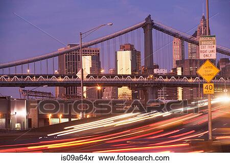 Time lapse view of New York City traffic View Large Photo Image Stock Photography - Time lapse view of New York City traffic. Fotosearch
