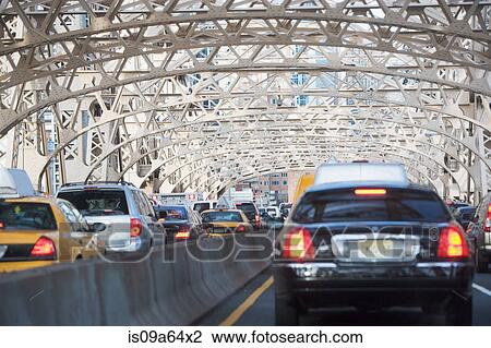 Traffic on urban bridge View Large Photo Image Stock Image - Traffic on urban bridge. Fotosearch